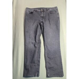 Buffalo David Bitton Mens Straight Leg Jeans 40x32 Gray Dark Wash Stretch Denim